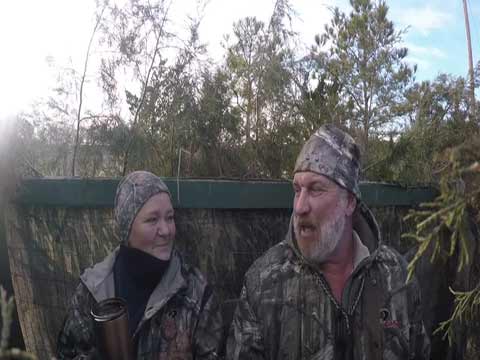 Diane and Don in the goose blind Thumbnail